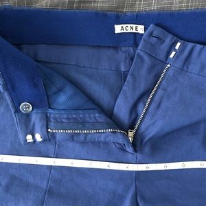 ACNE royal blue linen pants 36